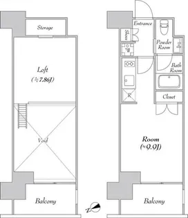 カナルフロント芝浦【12階】の間取り