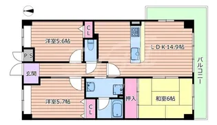 ル・アン緑地【5階】の間取り