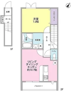 フォール ブランシェ用賀【2階】の間取り