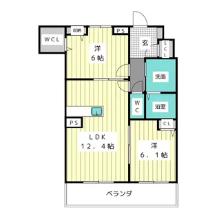 ビューテラス一社【1階】の間取り