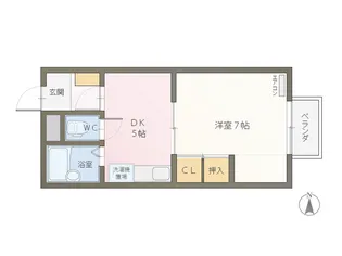 クレマチス大宮I【1階】の間取り