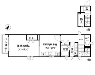 グランシャリオヴィラージュ【2階】の間取り