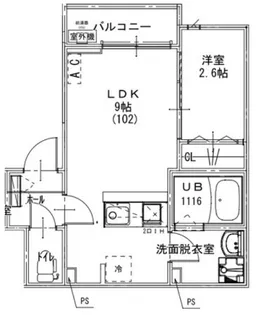 ケイアイレジデンス豊四季2【2階】の間取り
