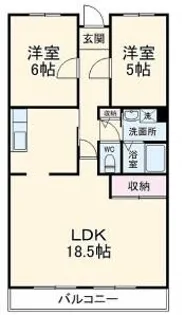 クレール桜田【4階】の間取り