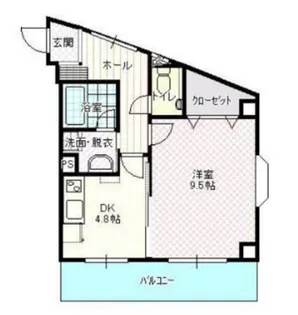 ハートフル医大南【4階】の間取り