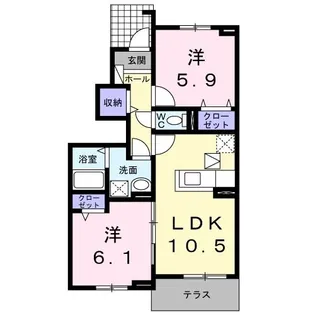 プラネッツ青葉 II【1階】の間取り