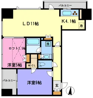 コンフォリア大宮(旧:SAION大宮、プラティーヌ大宮)【9階】の間取り
