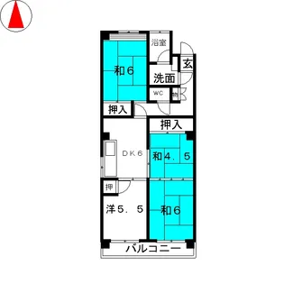 サンハイツいずみ【3階】の間取り