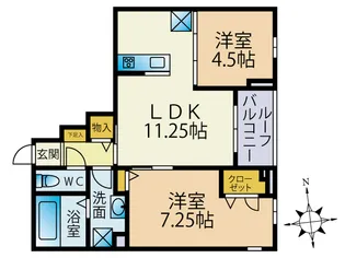 ヒルズ・アベリア【2階】の間取り