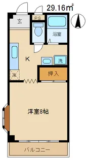 ハイツ峰【1階】の間取り