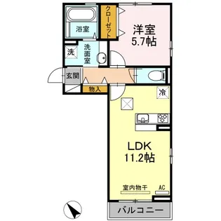 オリエント荒井西【2階】の間取り