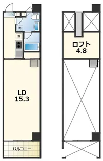 甲府レジデンス【4階】の間取り