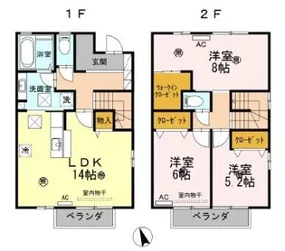 イムウッド山の手 A棟【1階】の間取り