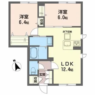 Private Garden 美里B【1階】の間取り