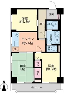 ポートハイム戸塚【3階】の間取り