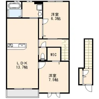 アルフートA【2階】の間取り