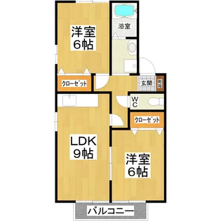 エスポアールA棟【2階】の間取り