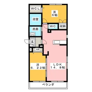 メゾン月声【3階】の間取り