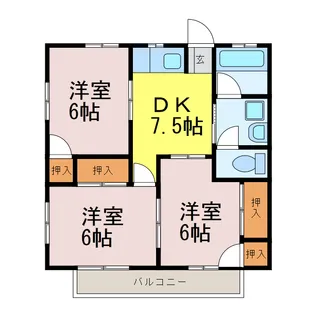 ヤマサンコーポ【1階】の間取り