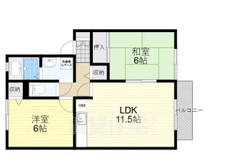 セジュール木津B【2階】の間取り