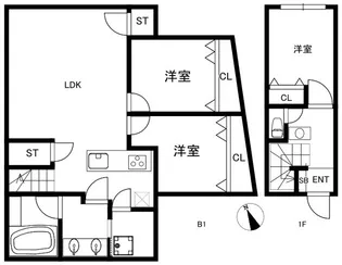 サンセリテ南麻布【1階】の間取り