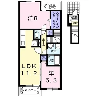 ラフィーネ不動上郷C【2階】の間取り