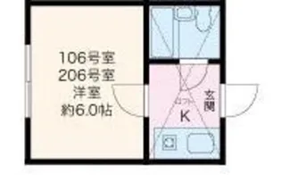 プラザ・ドゥ・メッシナ【2階】の間取り