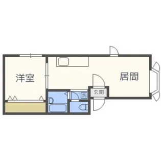 レッツリブ西野【1階】の間取り