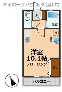 フラットJ【1階】の間取り