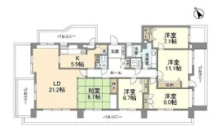 メゾン・ド・中目黒【4階】の間取り