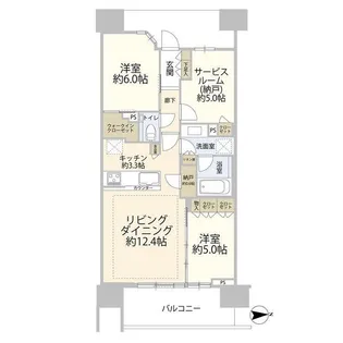 シティタワー品川パークフロント(013049)【8階】の間取り