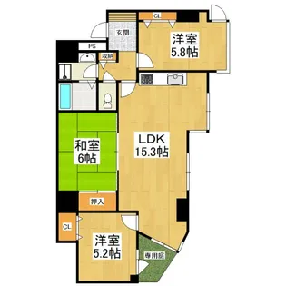 フォンターナ狭山遊園前【1階】の間取り