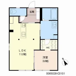セフィラヒロセ C棟【1階】の間取り