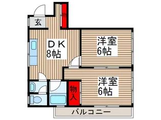 木本マンション【4階】の間取り