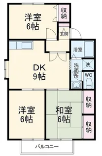 サウスフラット【1階】の間取り