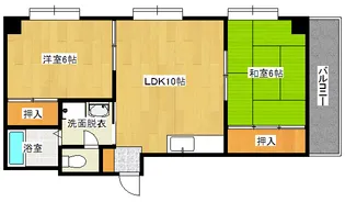 パークサイドKAWAMATA【5階】の間取り