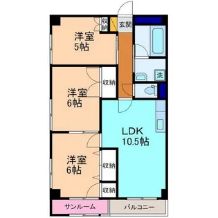 ファミリーポート入江【3階】の間取り
