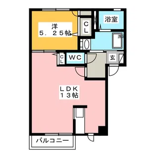カノン三本木【2階】の間取り