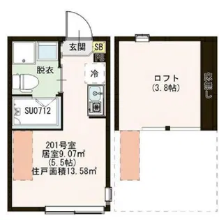 ラ・メール平和台【2階】の間取り