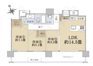 クリオ白石駅前【2階】の間取り