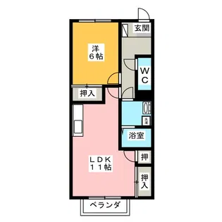ラ・フィオーレ【1階】の間取り