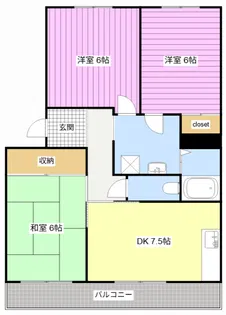 ニューハイツ藤B棟【2階】の間取り