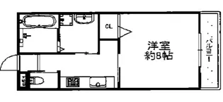 ロイヤルコート津久野【2階】の間取り