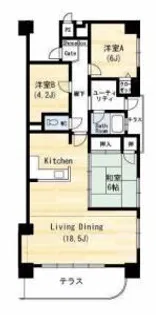 クレアコートガーデンタワー【8階】の間取り