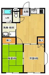 ハイツラネージュ【1階】の間取り