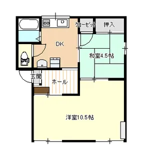 山口県山口市小郡高砂町【アパート】の間取り
