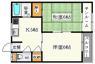 サンホワイト【1階】の間取り