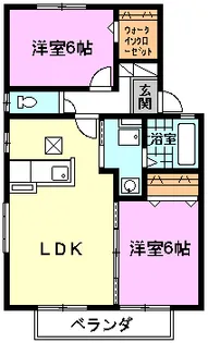 プランドールB棟【2階】の間取り