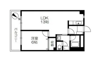 ヨシヅミハイツ古渓【5階】の間取り