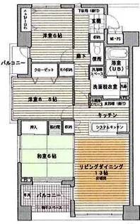 ADVANCE NAGAI II【6階】の間取り